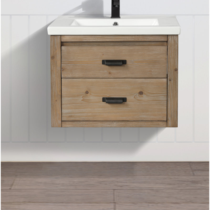 Gracie Oaks Asulf 24" WallMounted Single Bathroom Vanity Set Wayfair